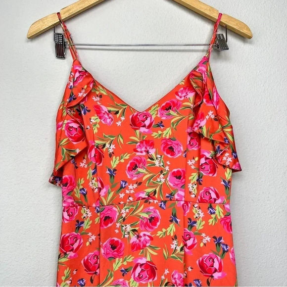 Keepsake The Label Coral Tiered Ruffle Maxi Dress Floral XS - Picture 6 of 11